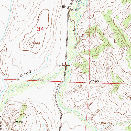 Topographic Map of Crosby Creek, CO