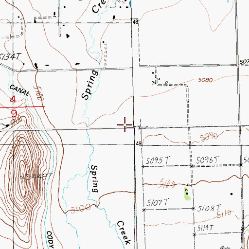 Topographic Map of Celotex Bighorn Gypsum Mine, WY