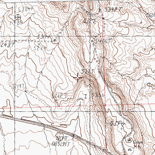 Topographic Map of Eagle Pass Pit, WY