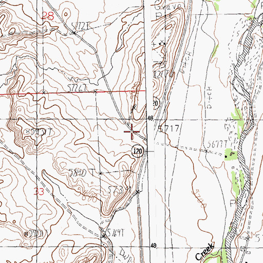 Topographic Map of Hogg Pit, WY