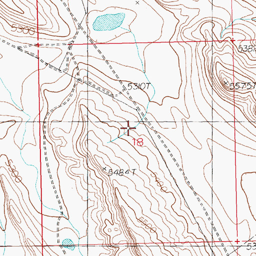 Topographic Map of Spirit Mountain Uranium Company Mine, WY
