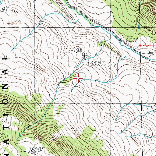 Topographic Map of Celotex Quarry, WY