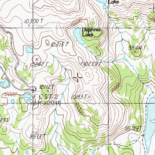 Topographic Map of Tibbs Butte Mine, WY