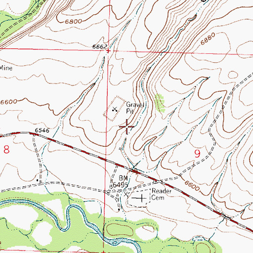 Topographic Map of Company Bank Mine, WY