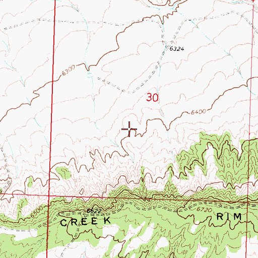 Topographic Map of Lucky Strike Claims, WY