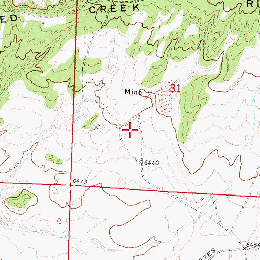 Topographic Map of Titan Mine, WY