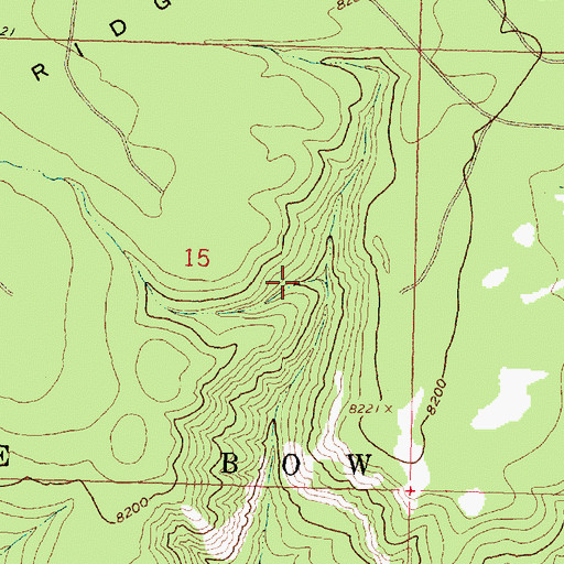 Topographic Map of Batchelder Mine, WY