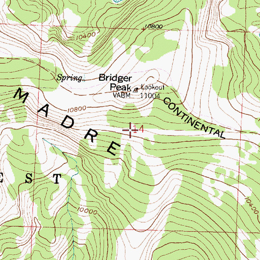 Topographic Map of Big Chief Group Mine, WY