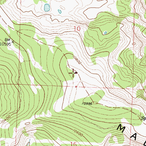 Topographic Map of Creede Property Mine, WY