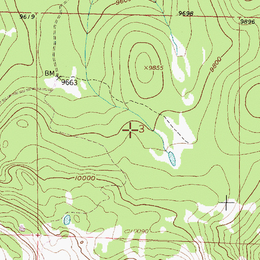 Topographic Map of Island City Group Mine, WY