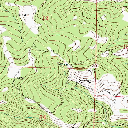 Topographic Map of Meta Mine, WY