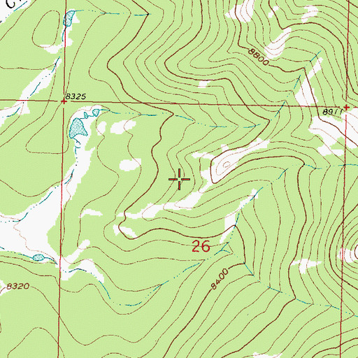 Topographic Map of Gold Coin Prospect, WY