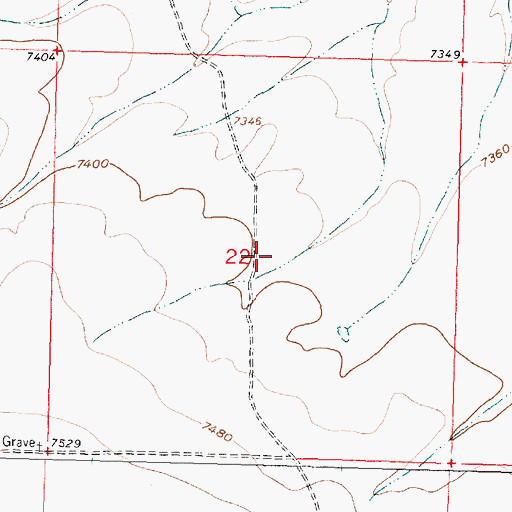 Topographic Map of Cloudy Group Claims, WY