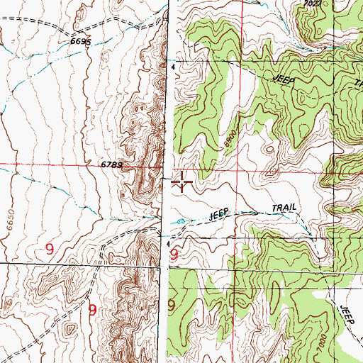 Topographic Map of Corlett Opening Mine, WY