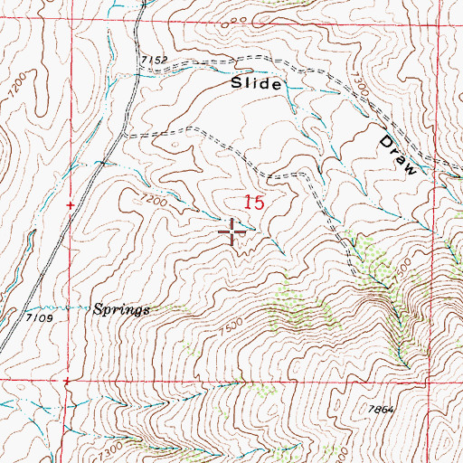 Topographic Map of Atlantic Rim Mine, WY