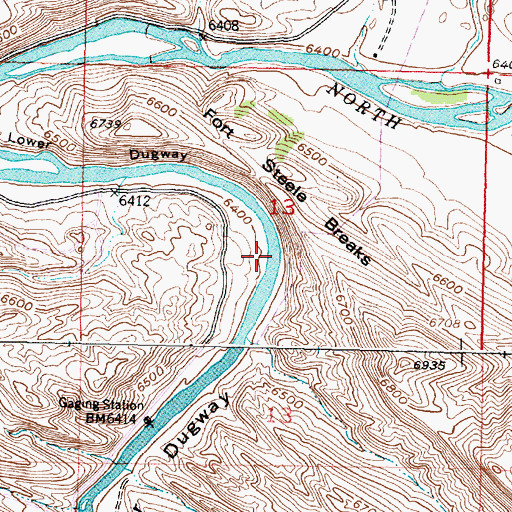 Topographic Map of Miller Pit, WY