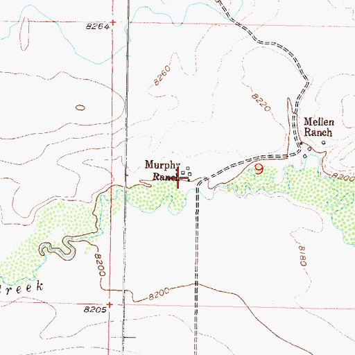 Topographic Map of Murphy Ranch, CO