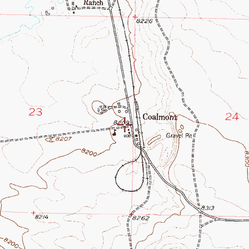 Topographic Map of Coalmont, CO