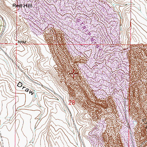 Topographic Map of Rosebud Pit Number Eight, WY