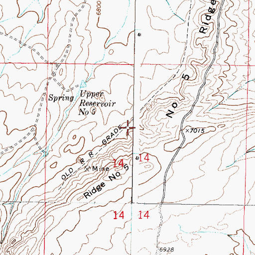Topographic Map of Carbon Number Four Mine, WY