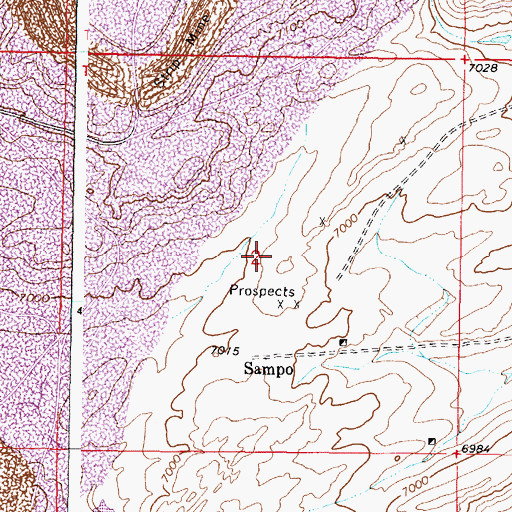 Topographic Map of Rosebud Pit Number Seven, WY