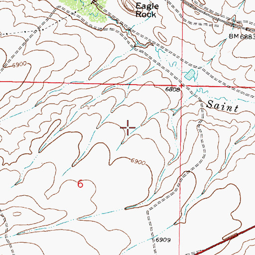 Topographic Map of Dana One Mine, WY