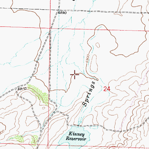 Topographic Map of Hanna Number Five Mine, WY