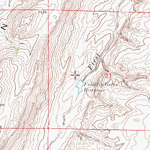 Topographic Map of Elk Mountain Strip Mine Two, WY