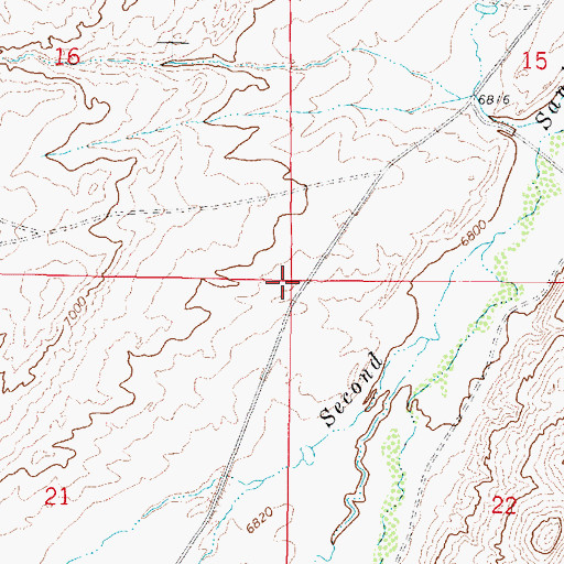 Topographic Map of Carbon Basin Mine, WY