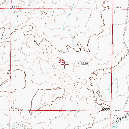 Topographic Map of Carbon Number Seven Mine, WY