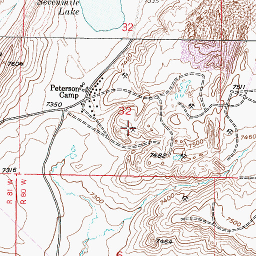 Topographic Map of Carbon County Mine, WY