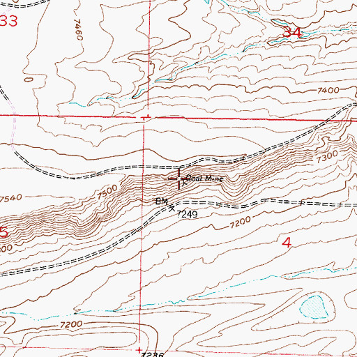 Topographic Map of Elk Mountain Prospect, WY