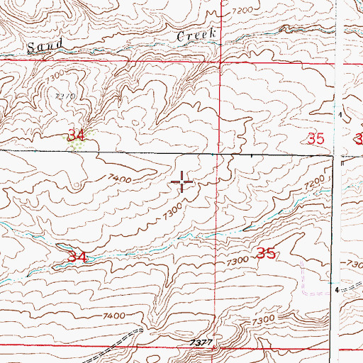 Topographic Map of Elk Mountain Valley Strip Mine, WY