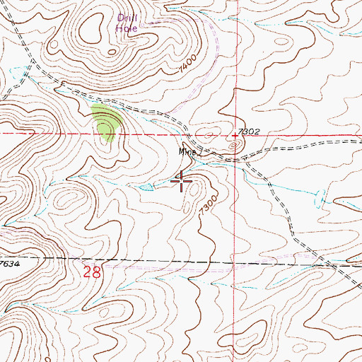 Topographic Map of Sprague Mine, WY