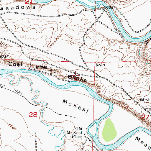 Topographic Map of Larsen Mine, WY