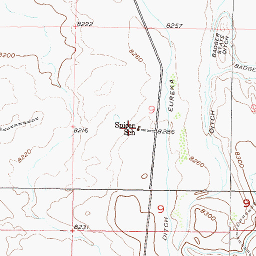 Topographic Map of Spicer School, CO