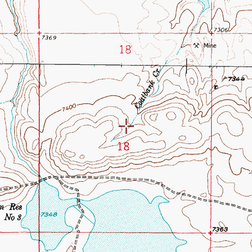 Topographic Map of J F White Prospect, WY