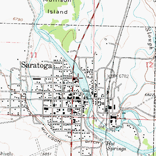 Topographic Map of Seahorn Brothers Sand and Gravel Pit, WY
