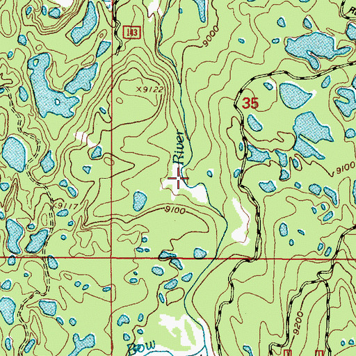 Topographic Map of Waterloo Prospect, WY
