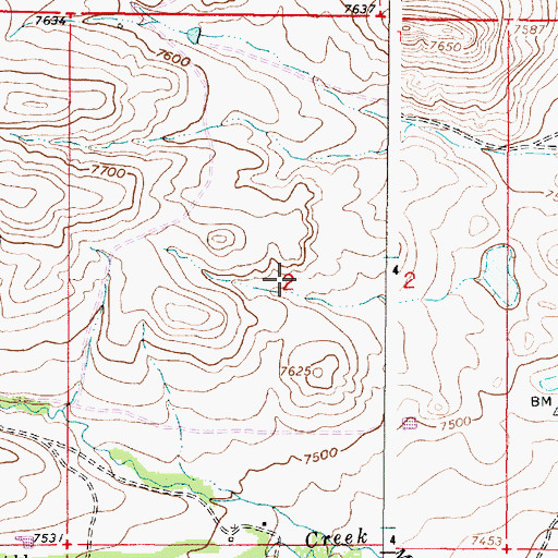 Topographic Map of Monolith Portland Midwest Company Mine, WY