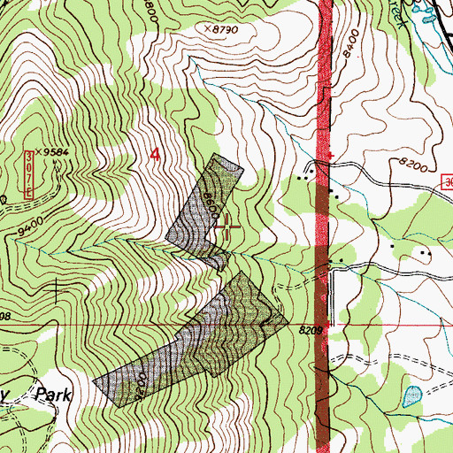 Topographic Map of Centennial Mine, WY