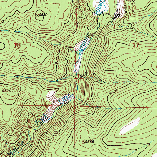 Topographic Map of Columbine Mine, WY