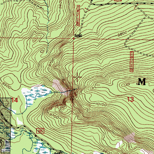 Topographic Map of Golden Crown Mining Syndicate Mine, WY