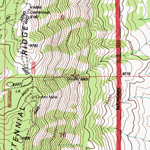 Topographic Map of Platinum City Mine, WY