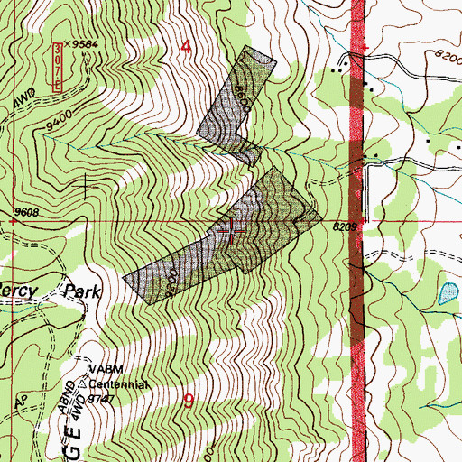 Topographic Map of Utopia Mine, WY