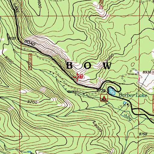 Topographic Map of Libby Creek Mine, WY