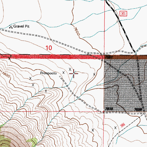 Topographic Map of Sheep Mountain Mine, WY