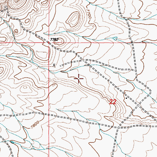 Topographic Map of Sunshine Mine, WY
