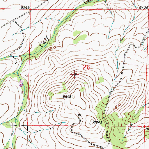 Topographic Map of Bonita Prospect Number One, WY