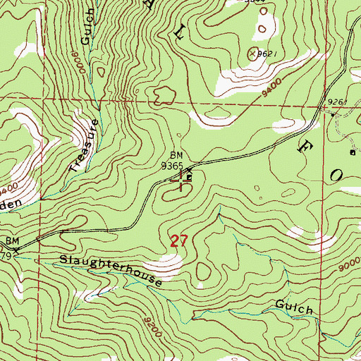 Topographic Map of Copper Rock Group Mine, WY